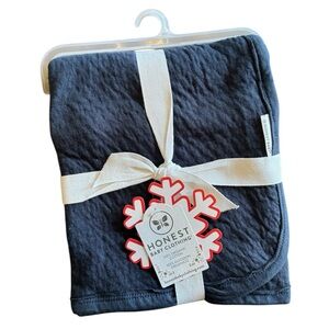 NWT Honest Baby Clothing 100% Organic Cotton Blue Blanket